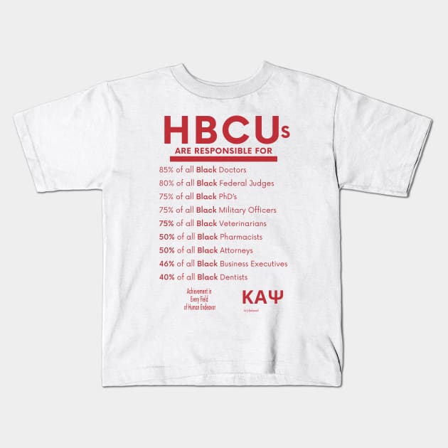 HBCUs are responsible for… DIVINE NINE (KAPPA ALPHA PSI 2) Kids T-Shirt by BlackMenStuff